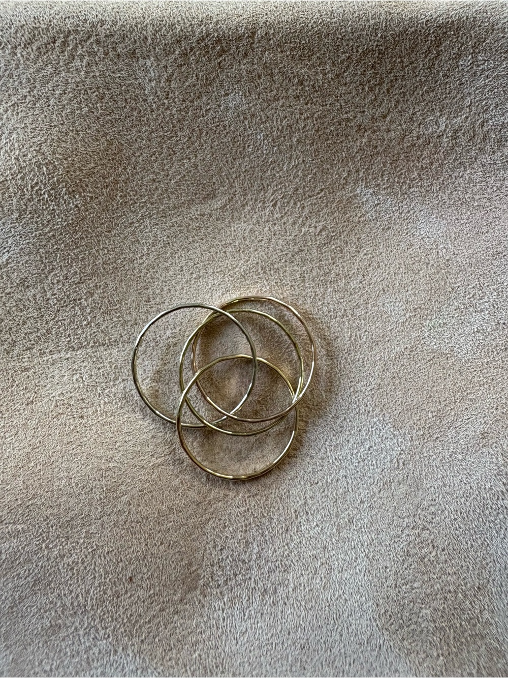 Melissa Joy Manning size 4 14k rolling interlocking ring - Picture 1 of 6